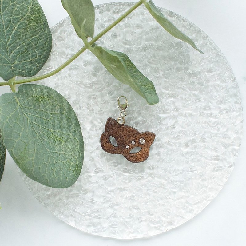 手工木制吊饰  面具 吊饰  礼物订制 - 吊饰 - 木头 咖啡色