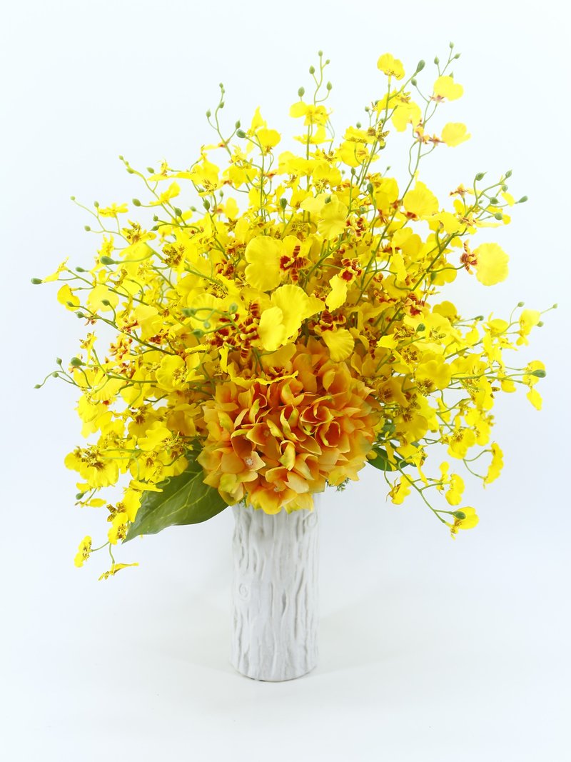 特级拟真文心兰跳舞兰香氛花礼 包邮专人配送限双北市 其余地区需 - 植栽/盆栽 - 其他材质 黄色