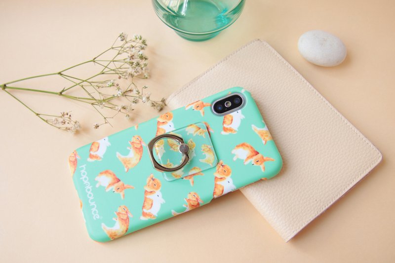 兔子 小兔 指环扣 手机支架 - 手机座/防尘塞 - 压克力 绿色