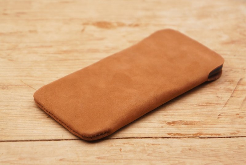 iphone挂脖两用式皮套 （定制刻字） - 手机壳/手机套 - 真皮 橘色