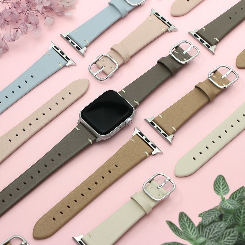 意大利真皮表带 APPLE WATCH 适用 (免费压字) - 表带 - 真皮 咖啡色
