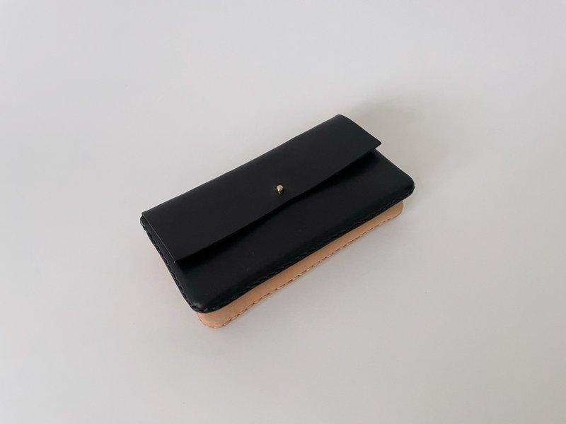 单层皮夹 S - 侧背包/斜挎包 - 真皮 黑色