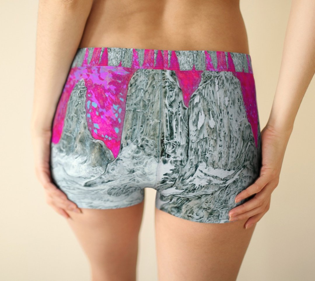 内裤外穿 百内塔山 山转四角裤 Torres del Paine Boxer 吸湿排汗 - 女装运动裤 - 聚酯纤维 粉红色