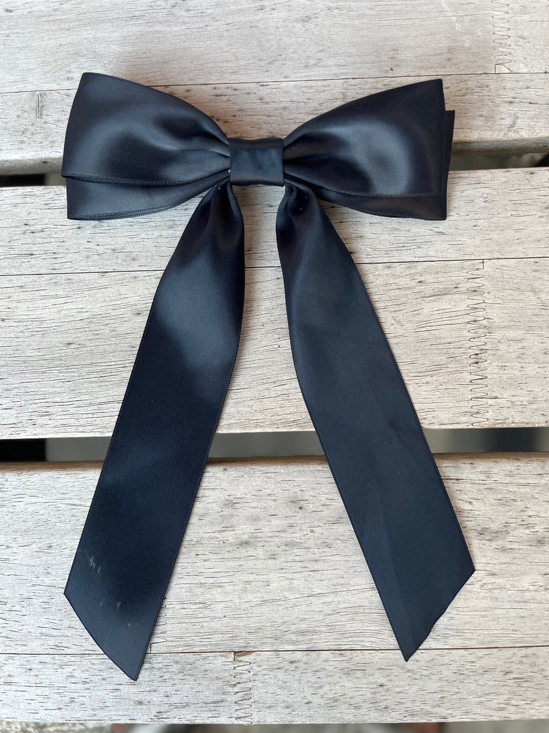 Ribbin hairclip Korea style collection  Black color L size - 发饰 - 其他材质 