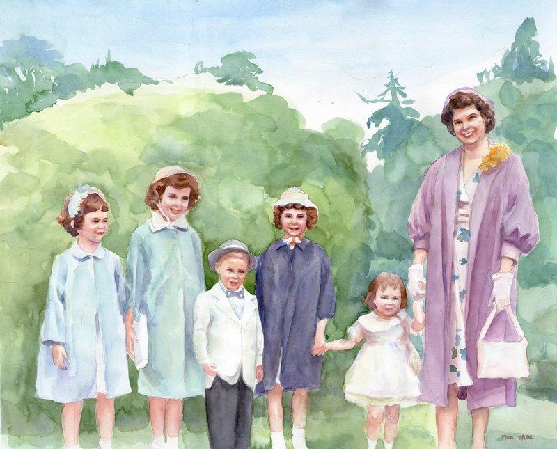 手绘似颜绘 客制画像 全家福 纪念礼物 人像画  手绘插图 - 订制画像 - 纸 