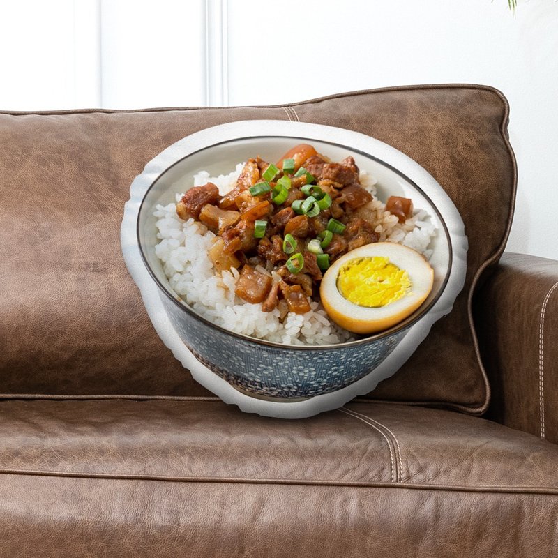 笑花研究社【抱枕】台式卤肉饭鲁肉饭台湾名产抱枕枕头 - 枕头/抱枕 - 聚酯纤维 白色