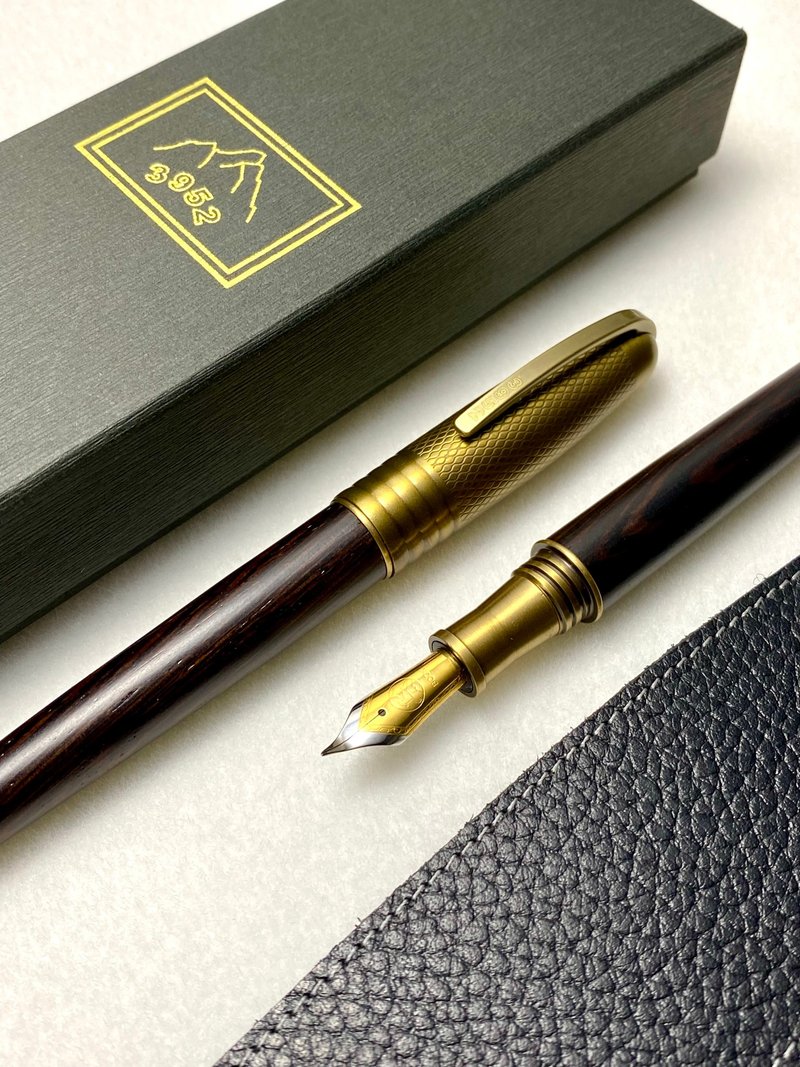 3952老山羊-葛玛兰 铁刀木 古黄铜 双色书法钢尖钢笔 - 钢笔 - 其他材质 