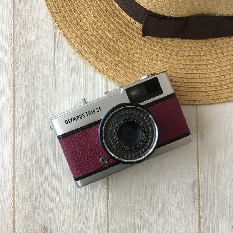 修复并测试 - 完全功能正常 奥林巴斯 TRIP 35 胶片相机|覆盆子 - 相机 - 其他金属 紫色