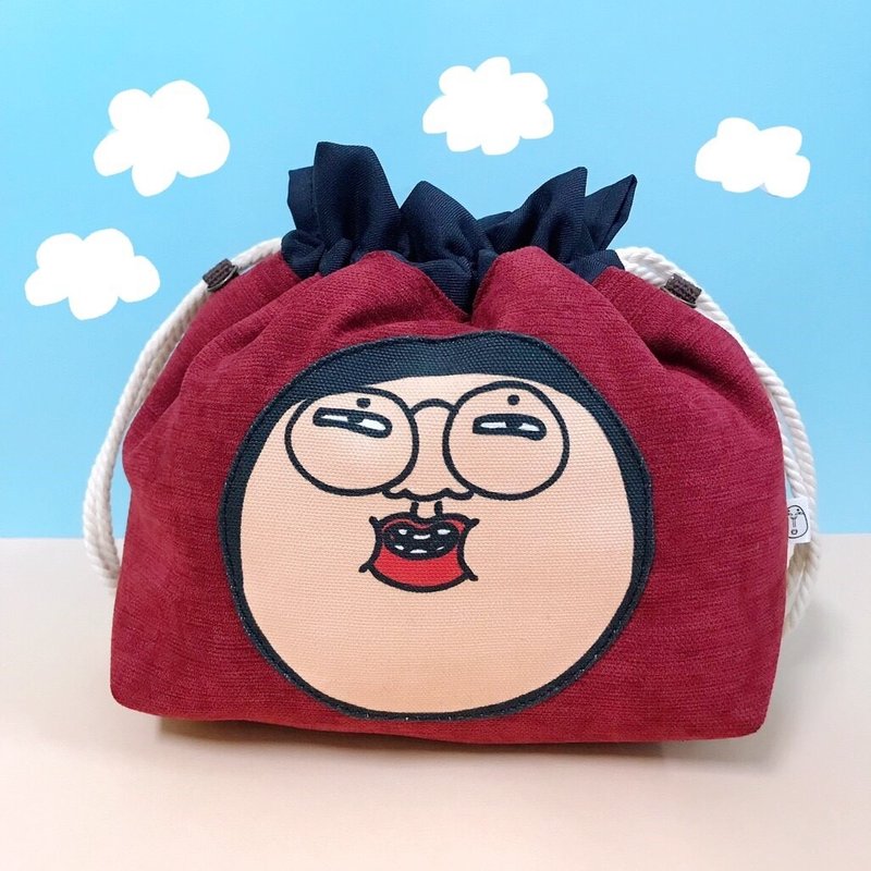 红酒袋 / 萝卜包 背包 束口袋 便当袋 - 手拿包 - 其他材质 红色