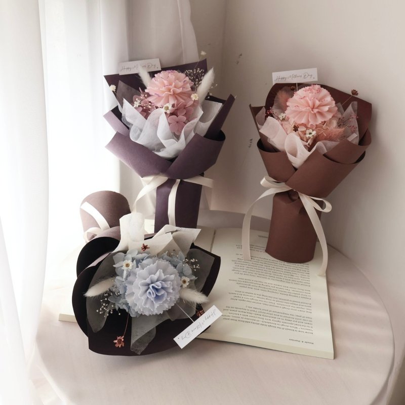 母亲节限定 3 色扩香康乃馨花束 母亲节礼物 企业赠礼 工商礼 - 干燥花/捧花 - 植物．花 多色