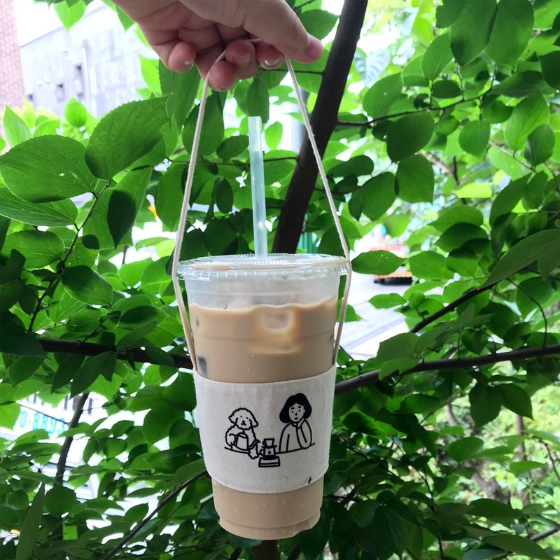 Drink bag | Coffee time - 其他 - 棉．麻 白色