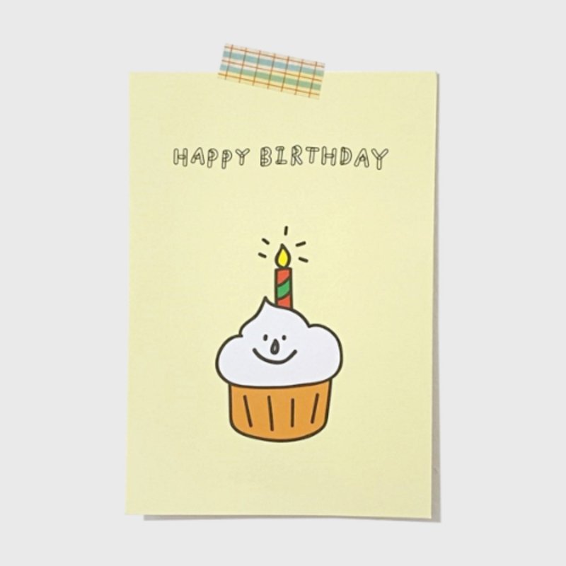 SASIM HAPPY BIRTHDAY 插画明信片 - 卡片/明信片 - 纸 