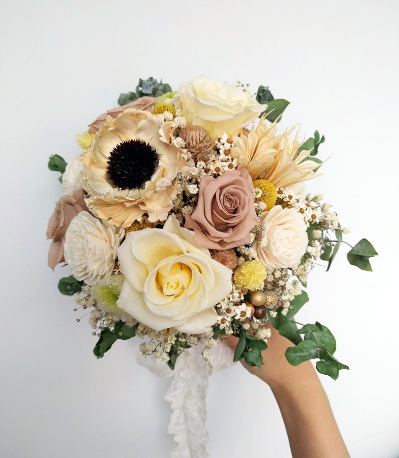 漫森态 不凋捧花/新娘捧花/婚宴 - 干燥花/捧花 - 植物．花 多色