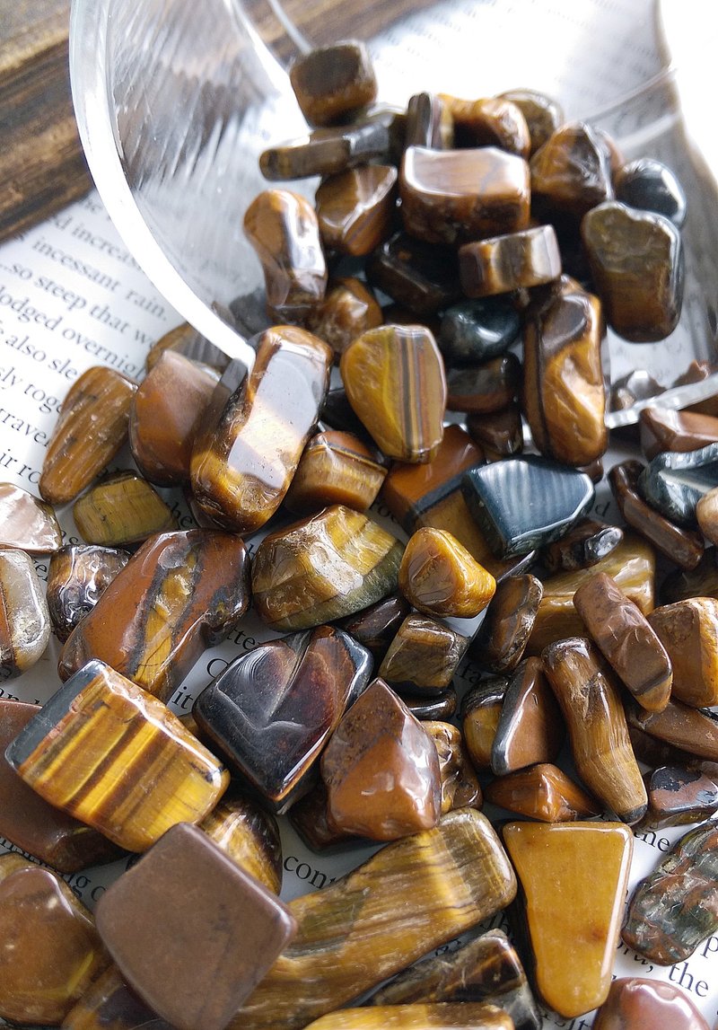 Tiger's Eye 天然黄虎眼石碎石 净化专用碎石  一份100g 售80元 - 摆饰 - 其他材质 