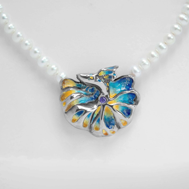 梦想鱼 纯银 珐琅  项链 - 项链 - 纯银 多色