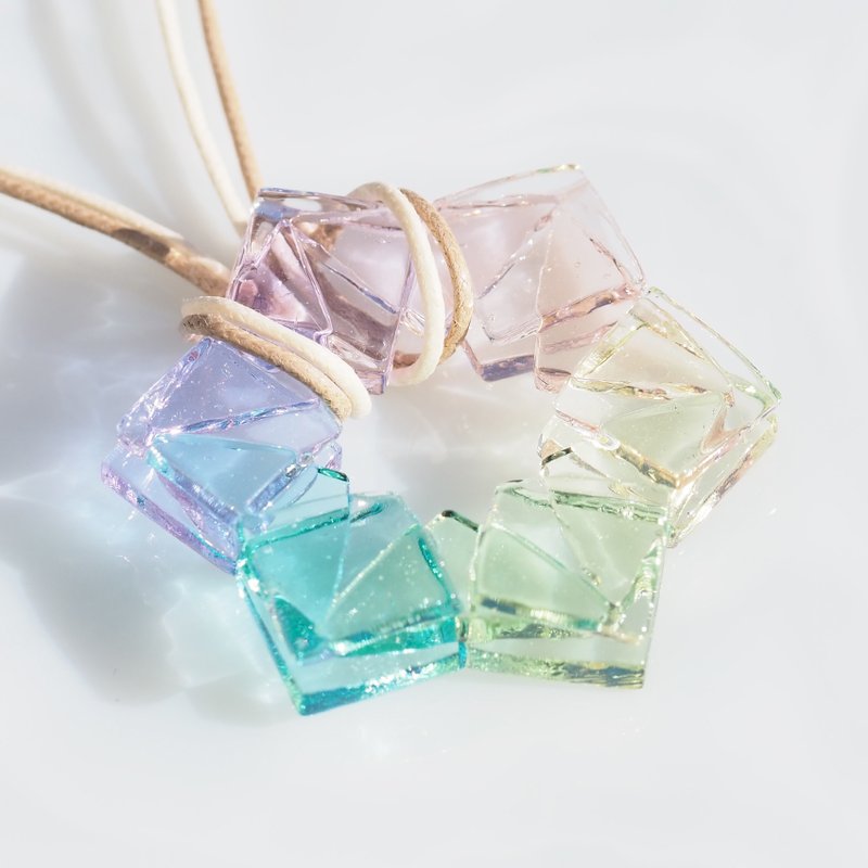 [Special] Crystal glass (Crystal [Dream]) necklace [Made-to-order] - 项链 - 玻璃 多色