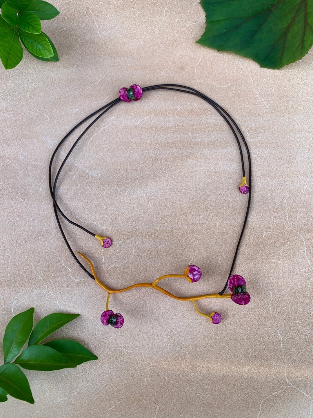 Beya necklace / Charming your days / by nature design - 项链 - 真皮 黄色