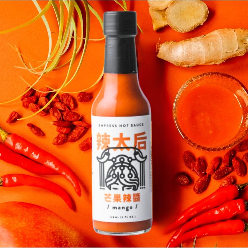 【饮控必备】爱文芒果辣酱 Irwin Mango Hot Sauce - 酱料/调味料 - 玻璃 橘色