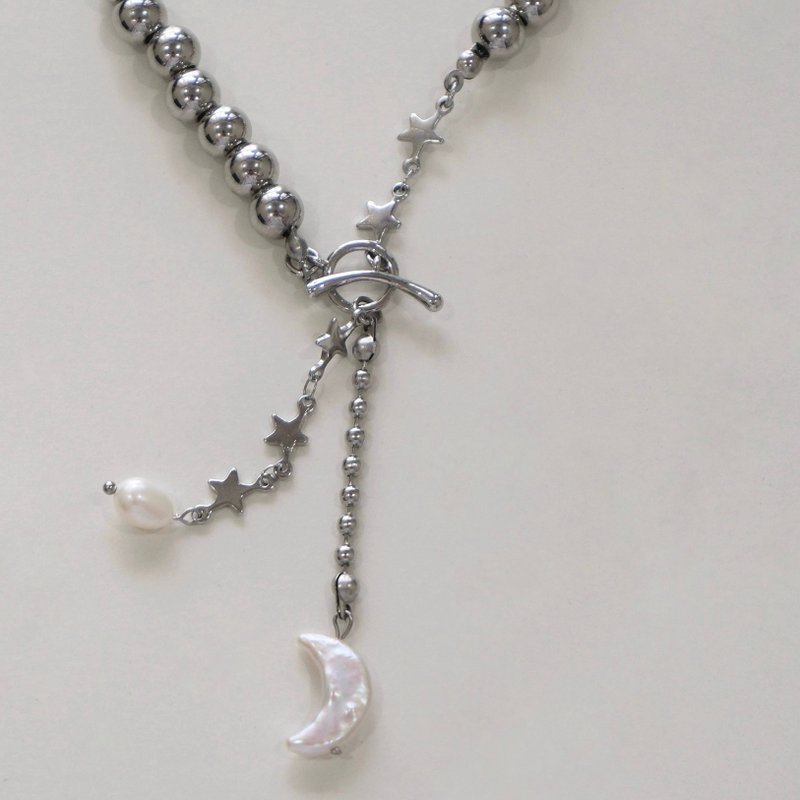 Drizzle - 项链 - 不锈钢 银色