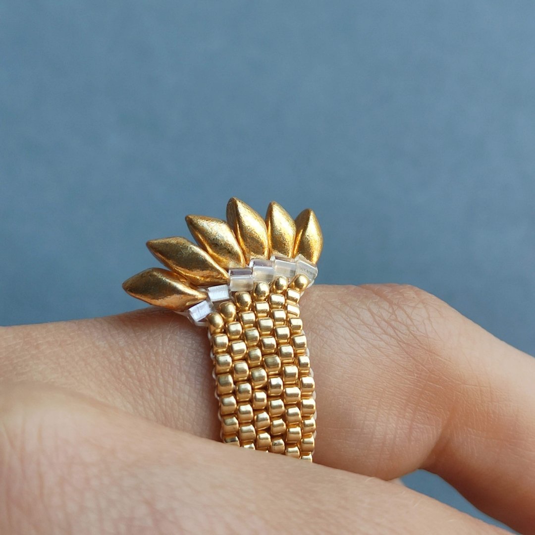 金色龙形戒指 奇幻戒指 独特龙饰 精致龙戒 - 戒指 - 其他材质 金色