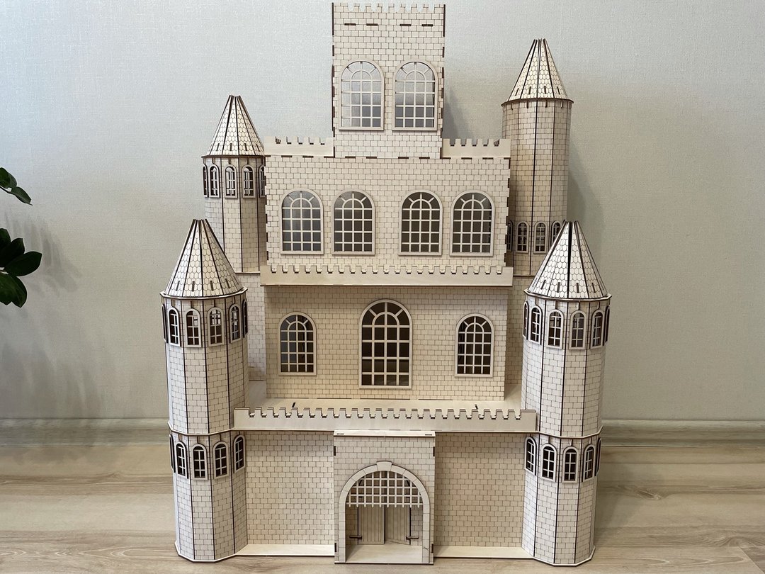 Medieval Castle Dollhouse | Wooden dollhouse | DIY Dollhouse kit - 玩具/玩偶 - 木头 