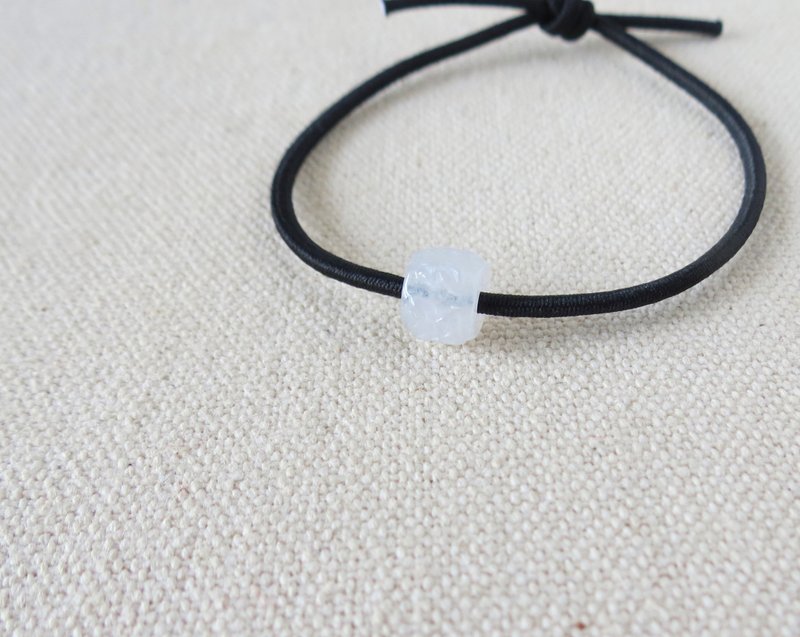 本命年【幸运路路通】六字翡翠弹力绳手链TSD04*招财、开运 - 手链/手环 - 宝石 多色