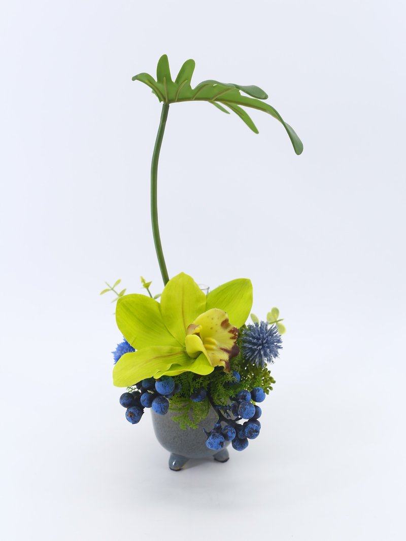 绿东亚兰日式陶盆香氛花礼/入厝礼/开幕/乔迁/送礼/植栽 - 植栽/盆栽 - 其他材质 绿色