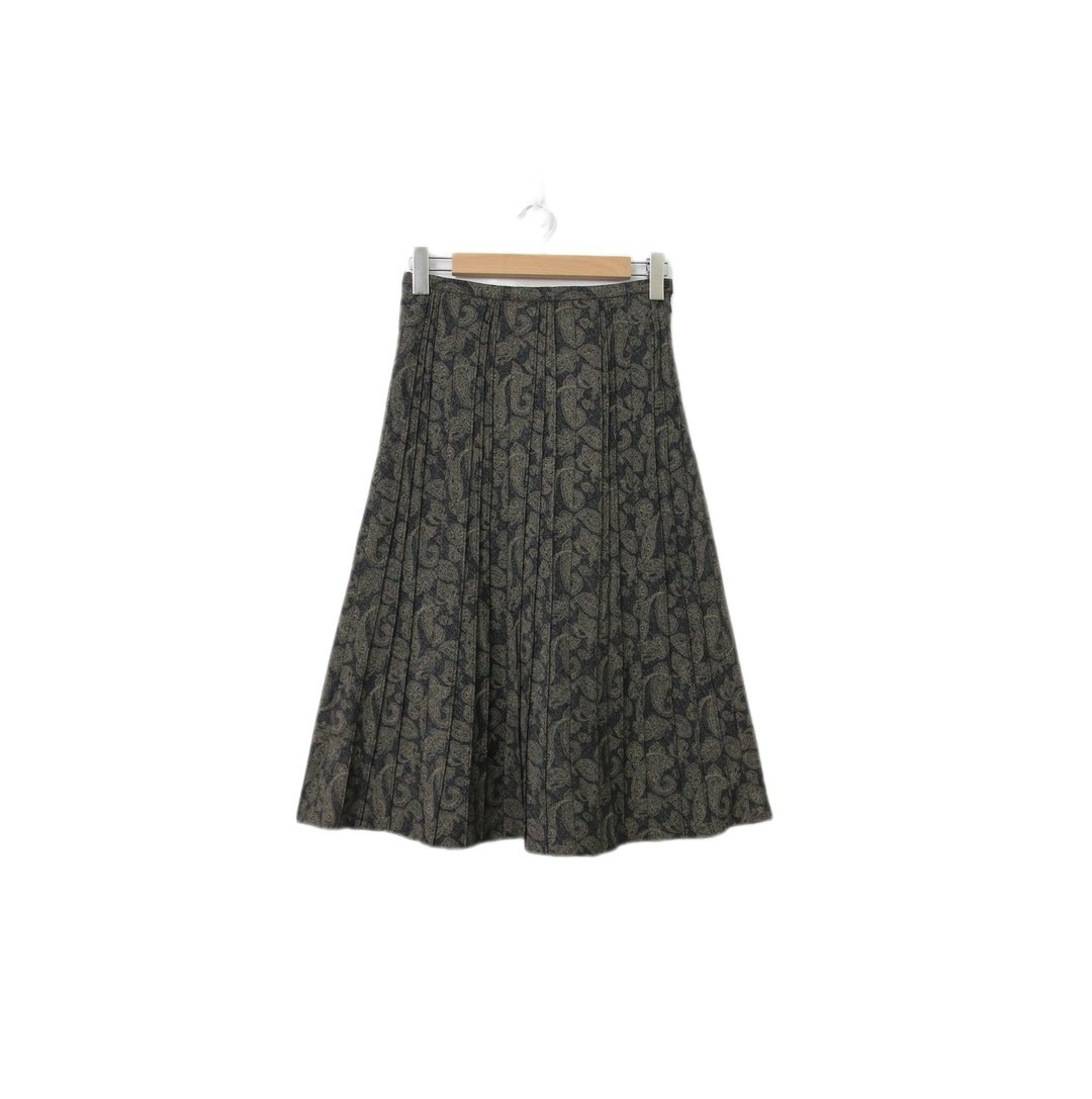 Back to Green-复古长裙 满版变形虫 百折M-06//vintage skirt - 裙子 - 棉 