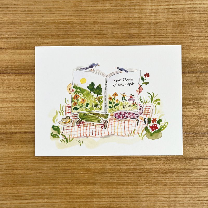 明信片 一本关于我们故事的书 - 卡片/明信片 - 纸 白色