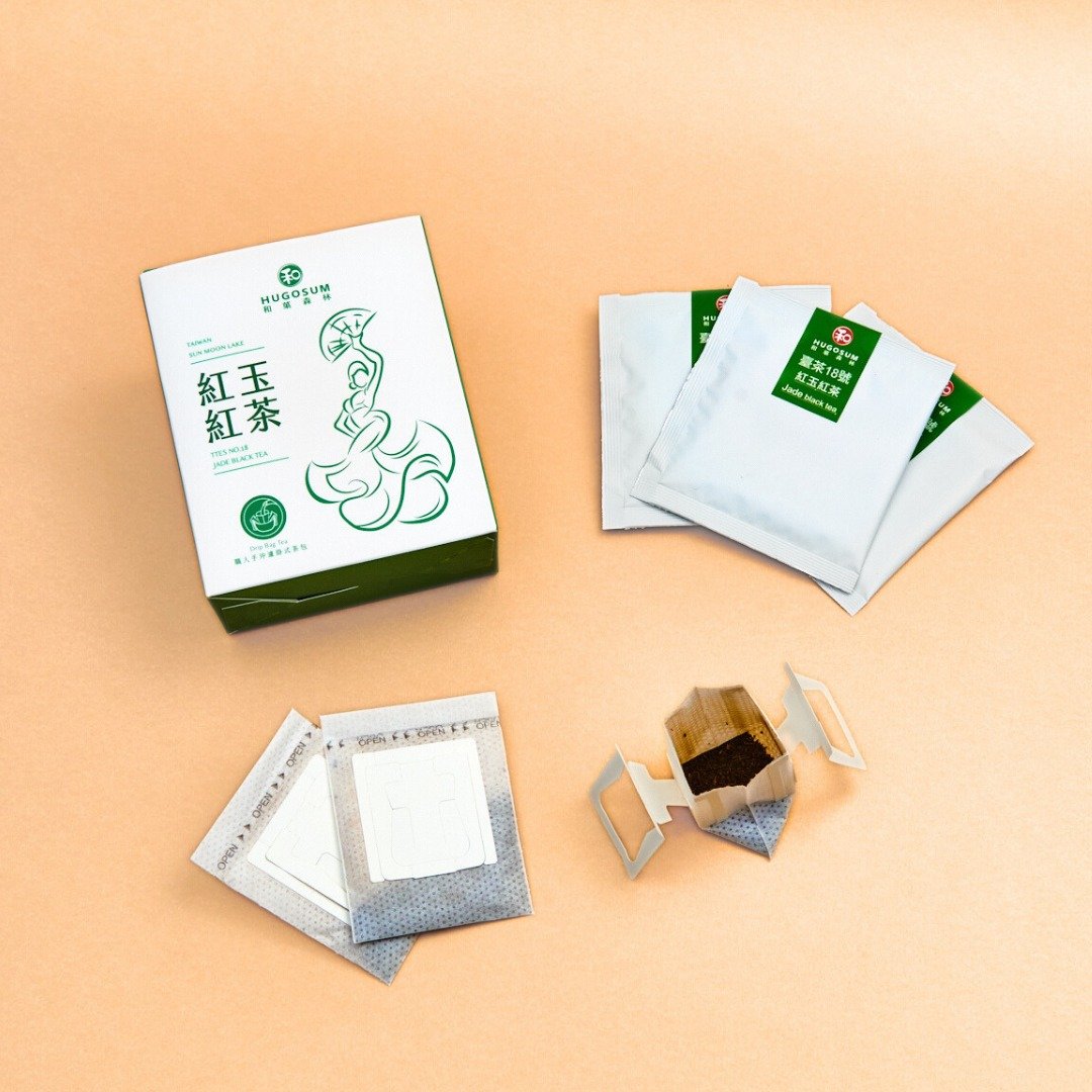 HUGOSUM 和菓森林【滤挂茶包】滤挂式茶包 - 台茶 18 号 红玉红茶 9 入 - 茶 - 纸 绿色