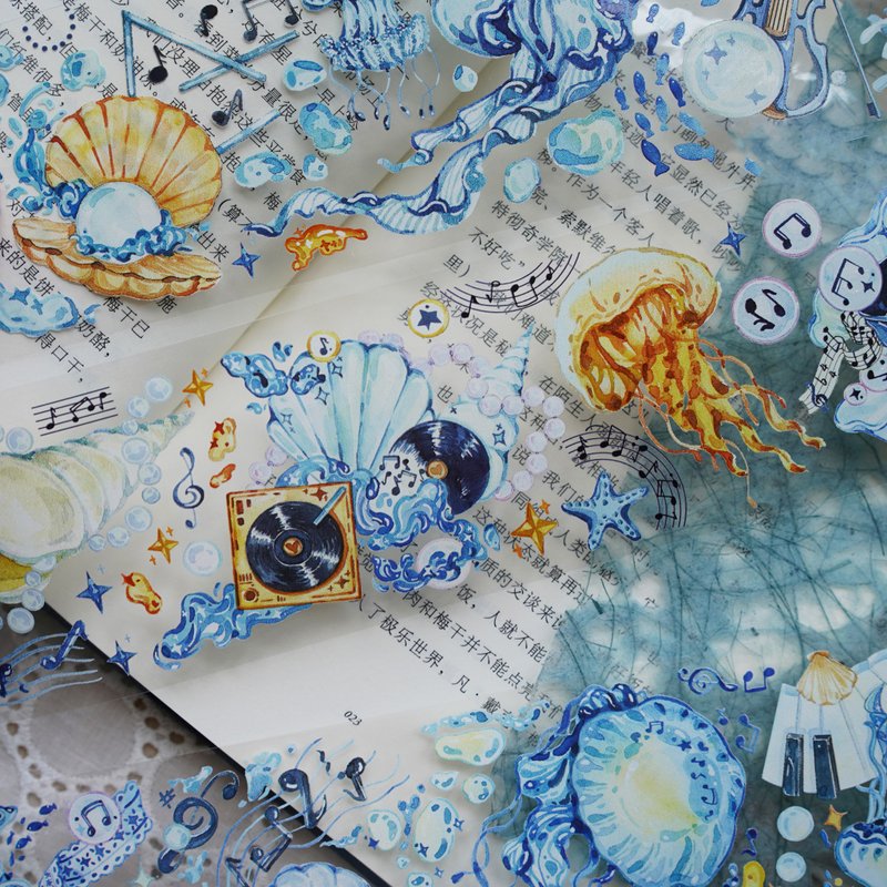 海之歌 PET 紙膠帶  台灣製 - 纸胶带 - 纸 多色