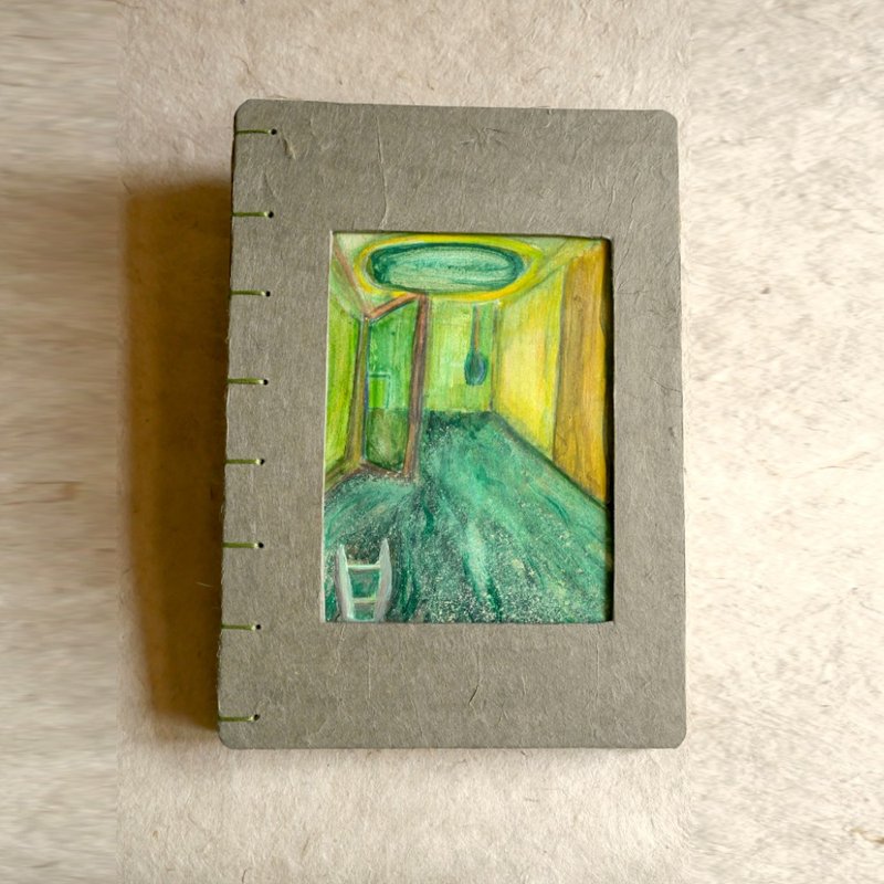 手工书/手工绘画笔记本/手工装订/日记本 - 笔记本/手帐 - 纸 绿色