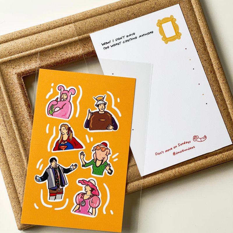 Friends 老友记明信片 | Yellow costume - 卡片/明信片 - 纸 