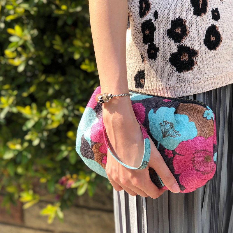 Ploceus 波西儿 春日绽放 随身拉链包-紫色罂粟 - 手拿包 - 棉．麻 紫色