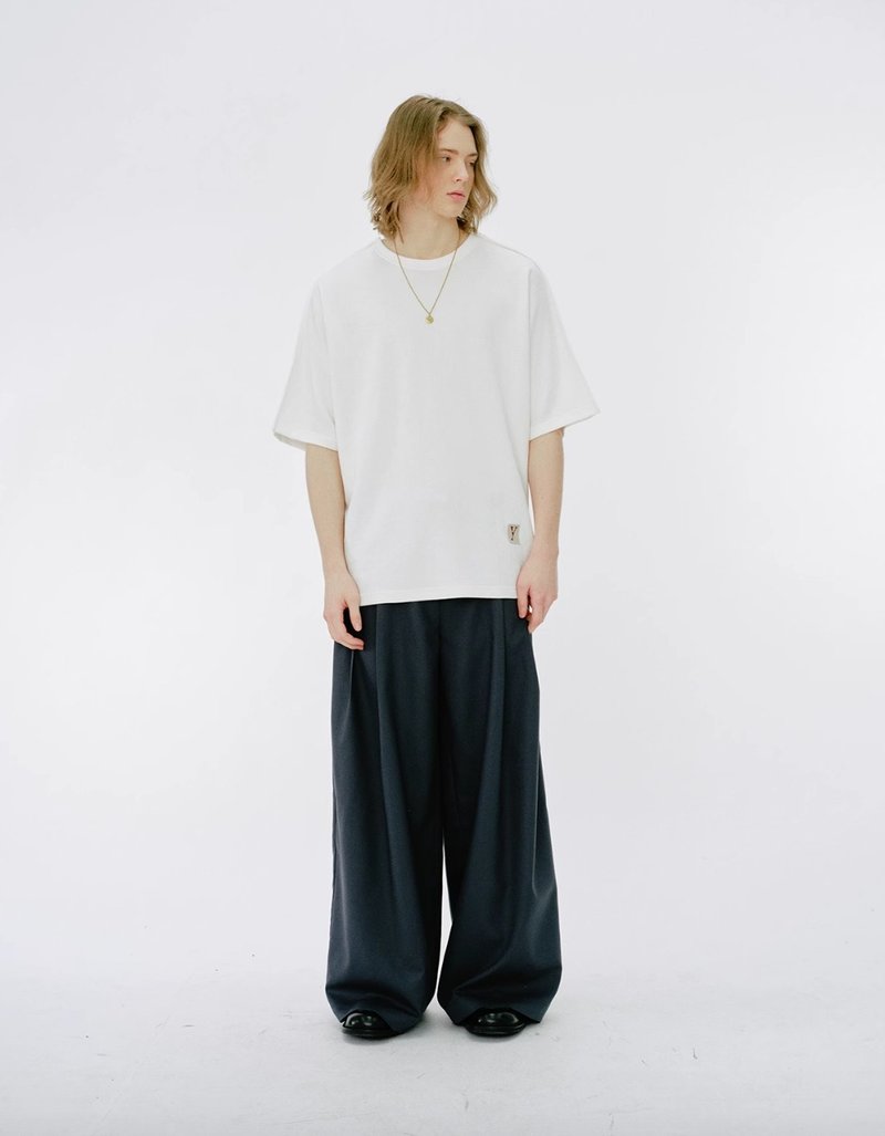 日系极简 基础重磅短袖t恤 - 男装上衣/T 恤 - 其他材质 白色