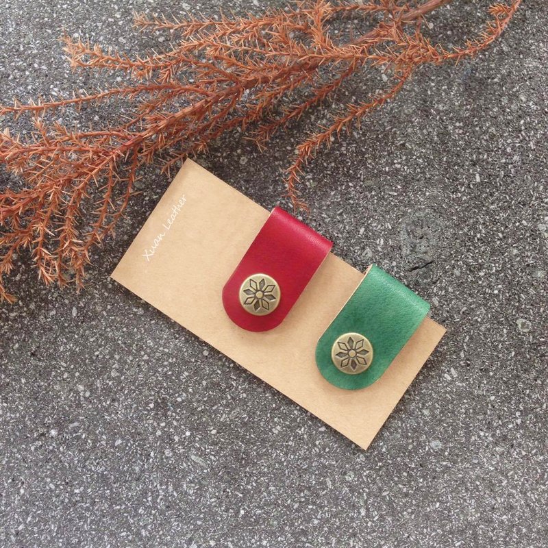 圣诞雪花集线器-期间限定2入组合-耳机卷线收线器交换礼物 - 卷线器/电线收纳 - 真皮 多色
