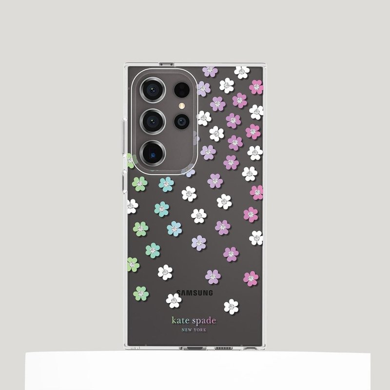 【kate spade】Samsung Galaxy S24 Ultra 彩小花 - 手机壳/手机套 - 塑料 透明