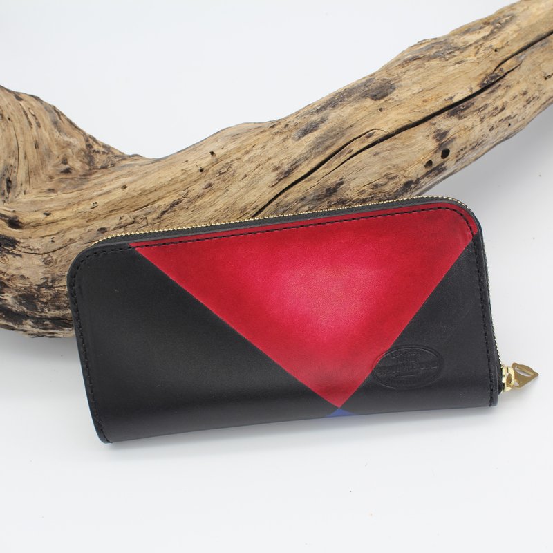 Gradation Wallet NoahGradation(Mix) Hand dyed Made in JAPAN nume leather - 皮夹/钱包 - 真皮 多色