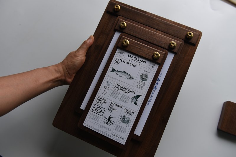 客製  A4文件夹板木质写字硬a5多功能小立式书写木板夹垫板画画 - 文件夹/资料夹 - 木头 