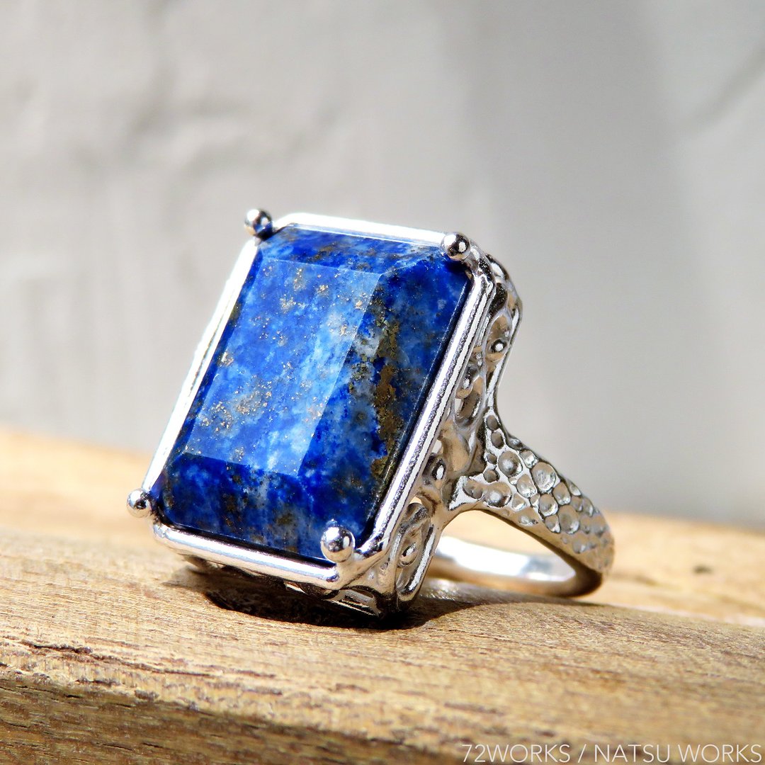 Lapis Lazuli Ring - 戒指 - 宝石 蓝色