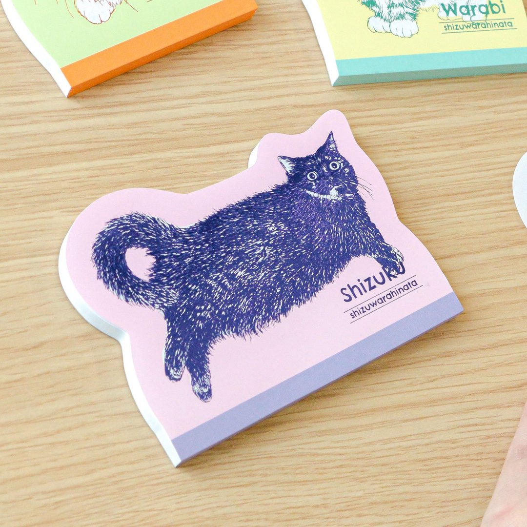 Cat Art Collection 造型便条纸 Shizuku - 笔记本/手帐 - 纸 紫色