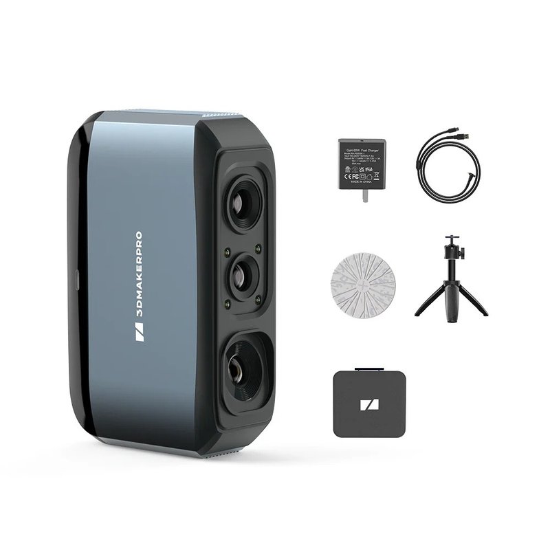 【3DMakerpro】Moose AI 专业版蓝光3D扫描器_附转台三脚架收纳箱 - 其他 - 塑料 银色