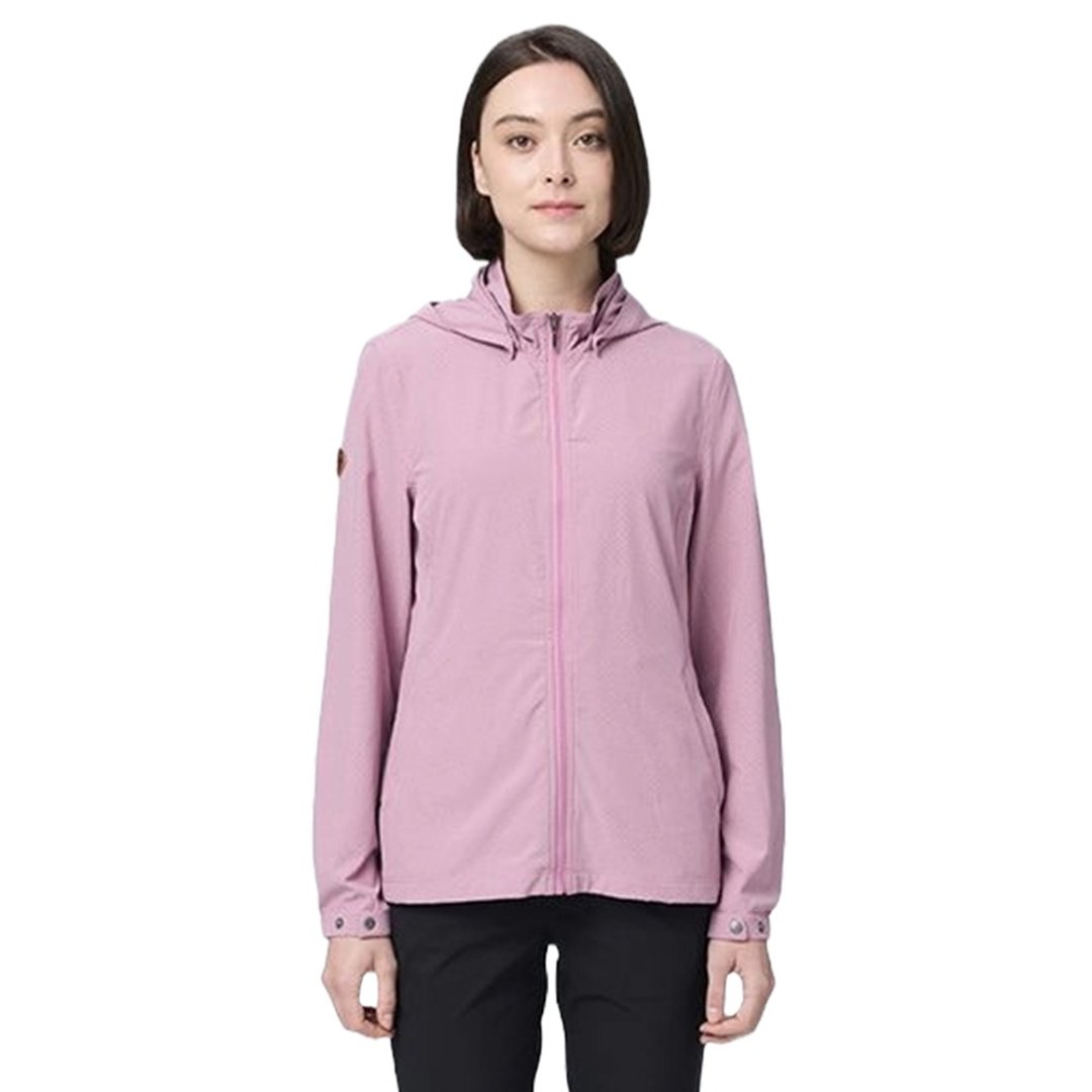 【Wildland 荒野】弹性冲孔冰丝凉感吸排外套0B21923-157莫兰迪粉 - 女装休闲/机能外套 - 聚酯纤维 粉红色