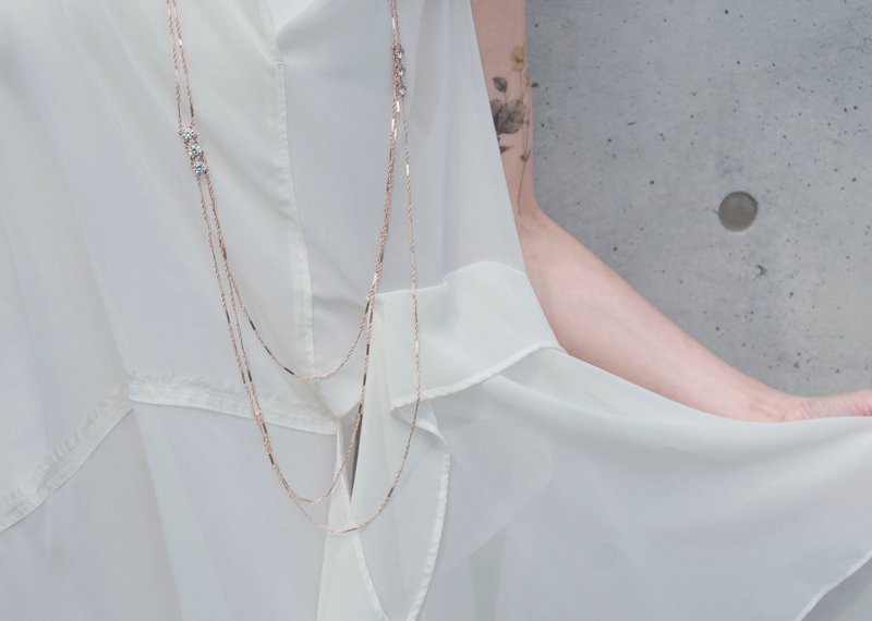 圆氐  典雅女伶  芭蕾璀璨之星项链   镀玫瑰金色 - 项链 - 铜/黄铜 粉红色