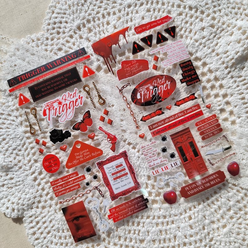 红色触发报价贴纸 - 贴纸 - 纸 红色