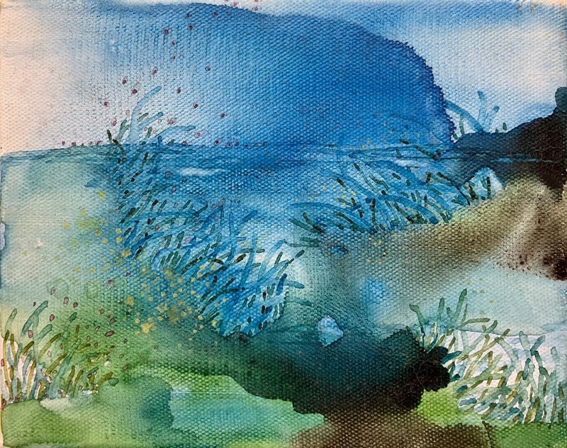 泡在里面漂漂/手绘原画 - 其他 - 颜料 蓝色