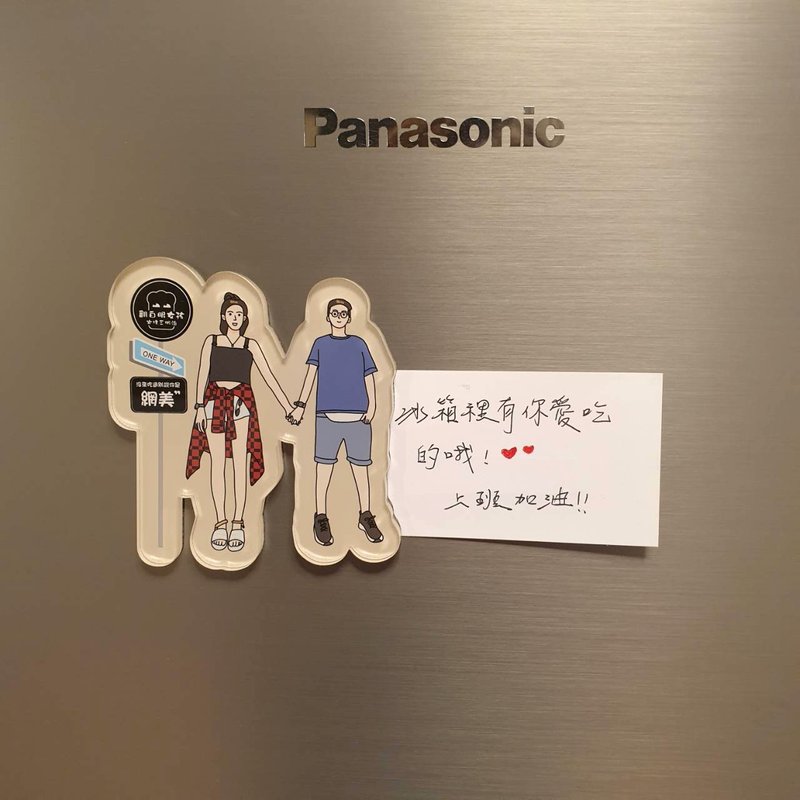 似颜绘 磁铁冰箱贴 定制化 - 订制画像 - 压克力 多色