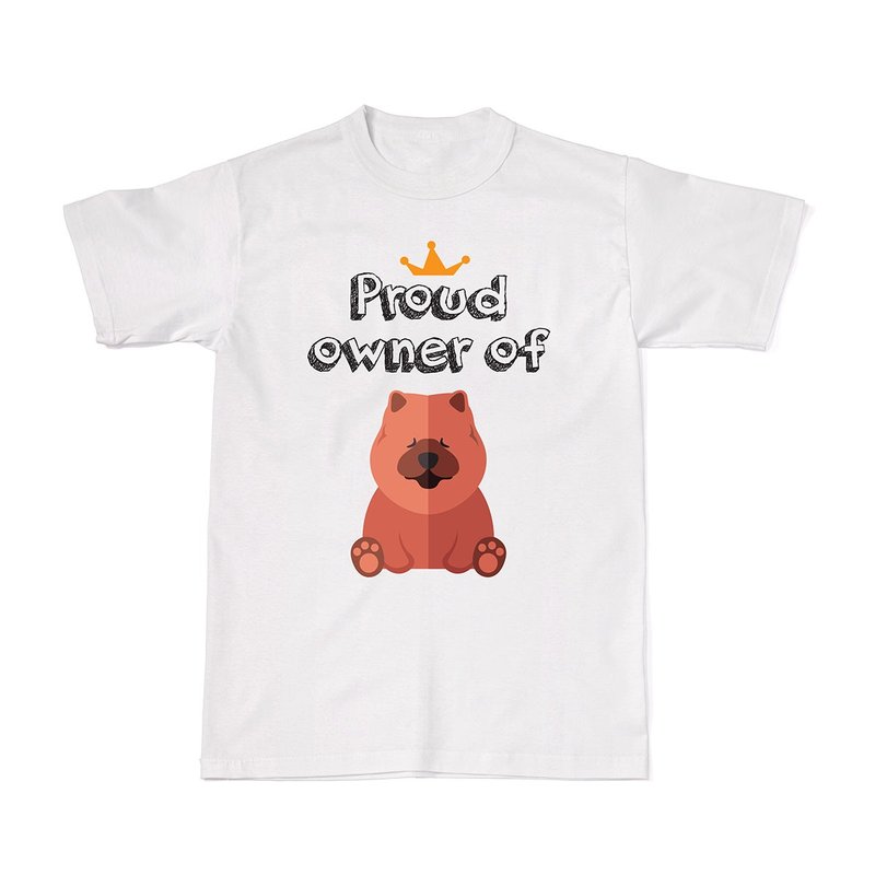 Proud Dog Owners Tees - Chow Chow - 女装 T 恤 - 棉．麻 白色