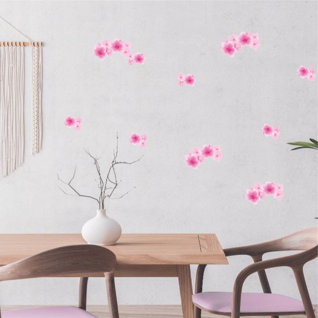 QuickFilm 季节限定 – 静电无痕散装樱花墙贴B - 墙贴/壁贴 - 塑料 粉红色