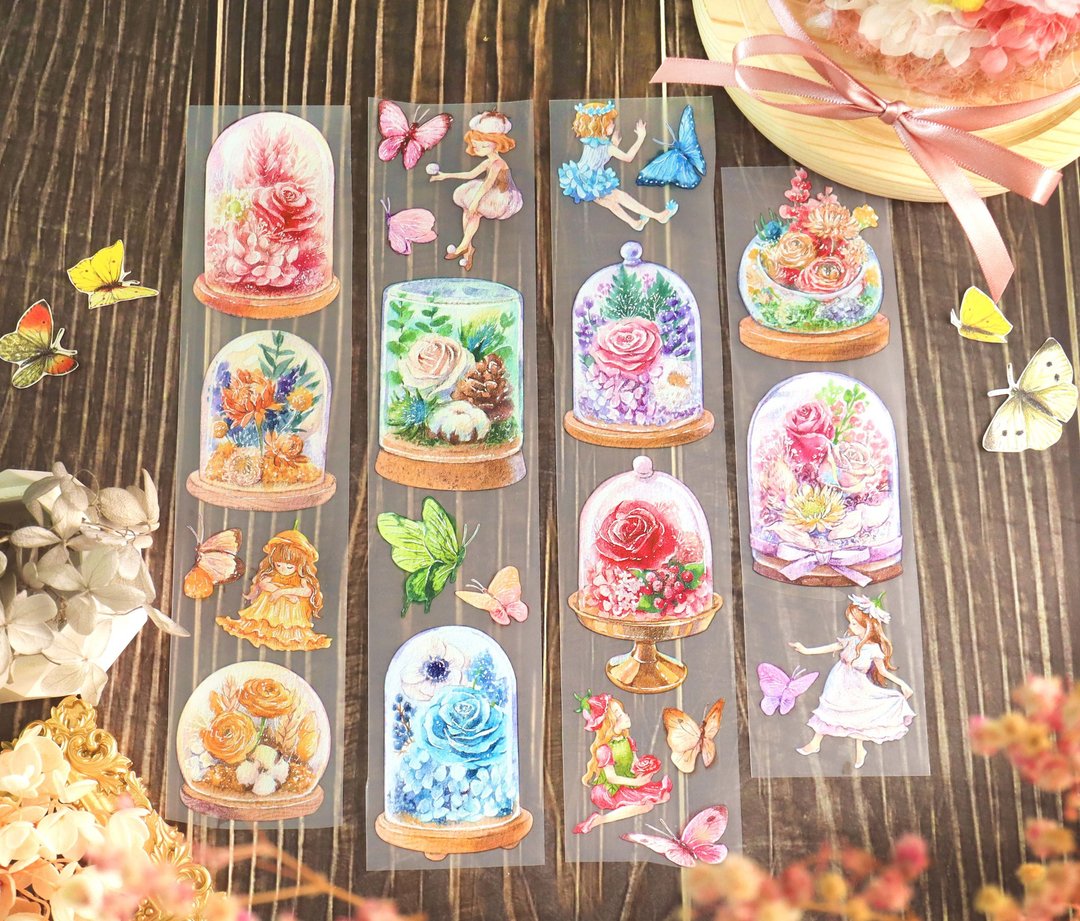 花盅精灵 - 5cm雾面PET胶带 - 纸胶带 - 塑料 多色